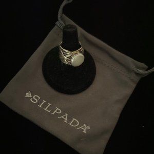 Silpada "Mermaid Ring - 6" Coin Pearl, Sterling Silver